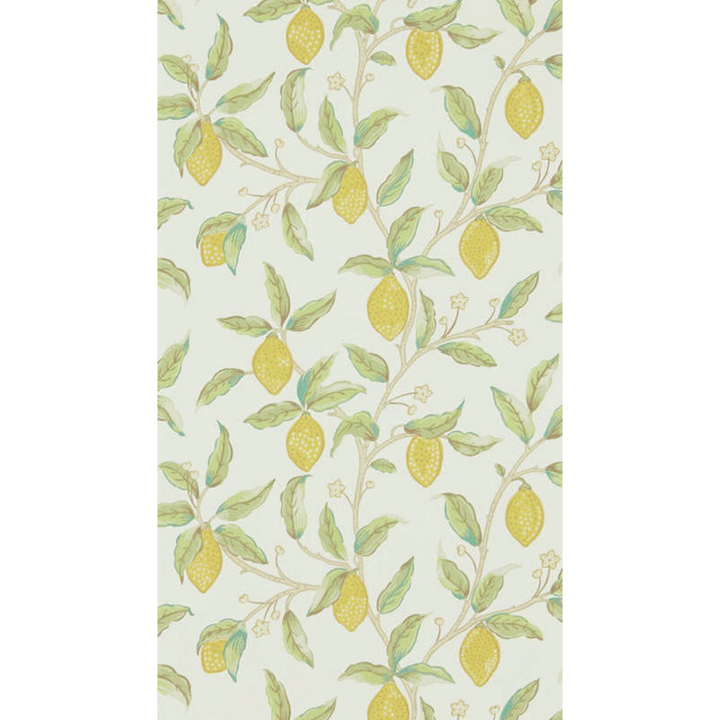 Morris & Co. Lemon Tree Leaf Yellow Floral Wallpaper, imported from the UK