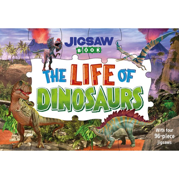Igloo Books dinosaur jigsaw book with 4 puzzles (British brand)