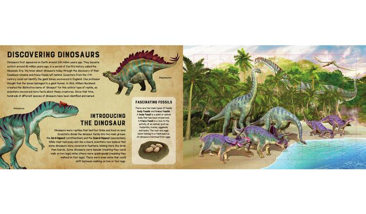 Igloo Books dinosaur jigsaw book with 4 puzzles (British brand)