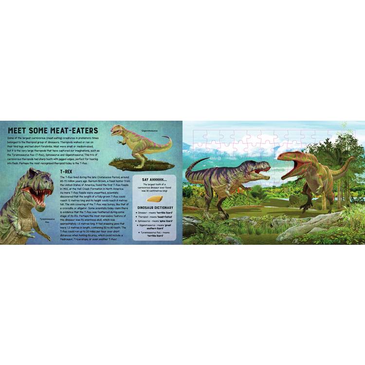 Igloo Books dinosaur jigsaw book with 4 puzzles (British brand)