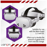Venom head strap with battery for Meta Quest headsets - British product