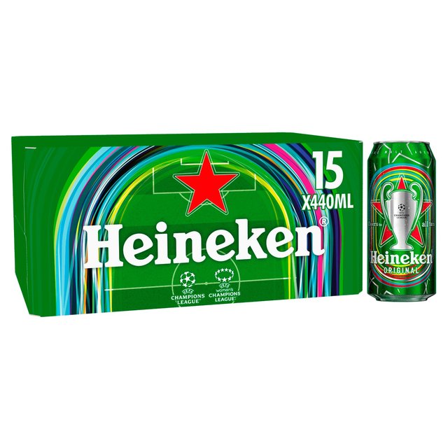 Heineken Lager Beer Cans   15 x 440ml