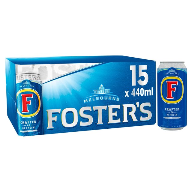 Foster's Lager Beer Cans   15 x 440ml GOODS M&S   