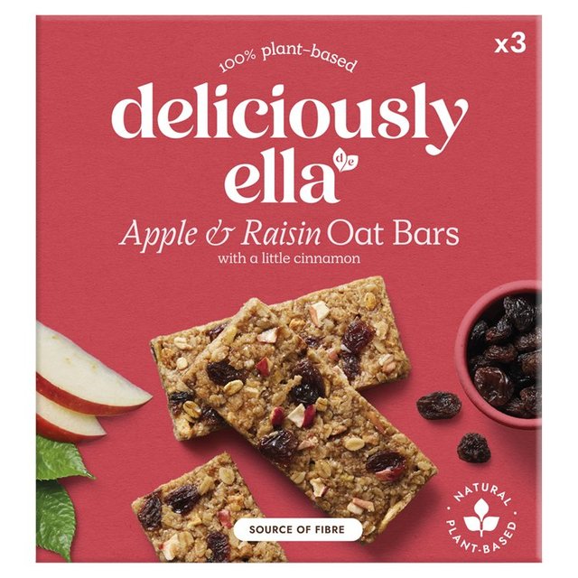 Deliciously Ella Apple Raisin & Cinnamon Oat Bar Multipack   3 x 50g