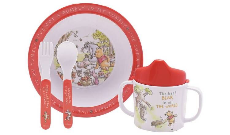 Disney Winnie The Pooh Kids Plastic Dinner Set GOODS Argos