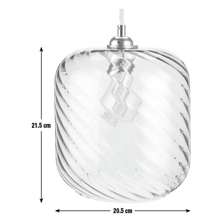 Argos Home lilac glass swirl lampshade 20.5cm - British product