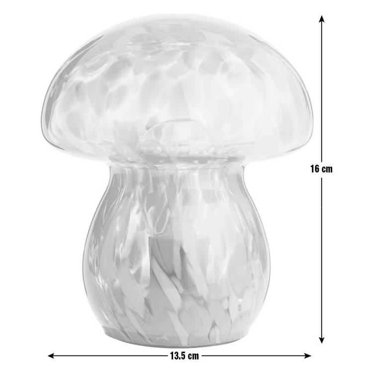 Habitat mushroom table lamp blue and green battery powered H16cm, imported from the UK