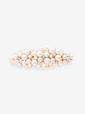 White pearl effect metal barette clip (British brand)
