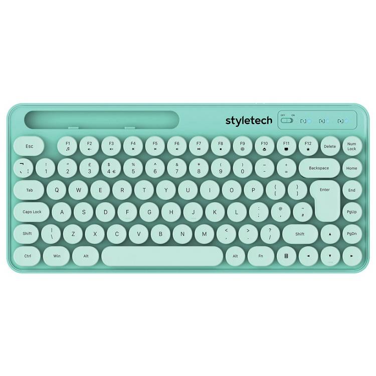 Styletech wireless keyboard and mouse bundle pastel green, imported from the UK