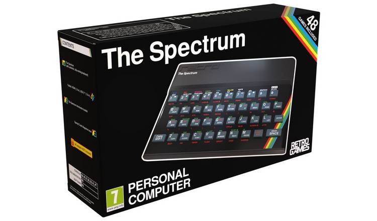 The Spectrum retro gaming console with 48 games - British product