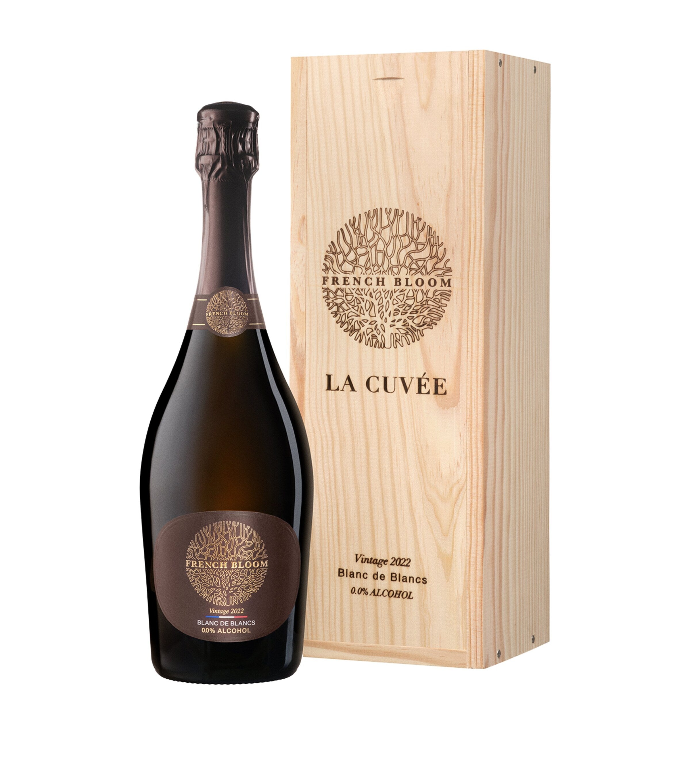 French Bloom La Cuvée 2022 alcohol-free sparkling wine 75cl - British product