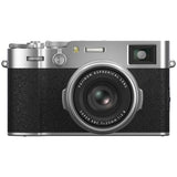 Fujifilm X100VI silver mirrorless camera with lens - British product
