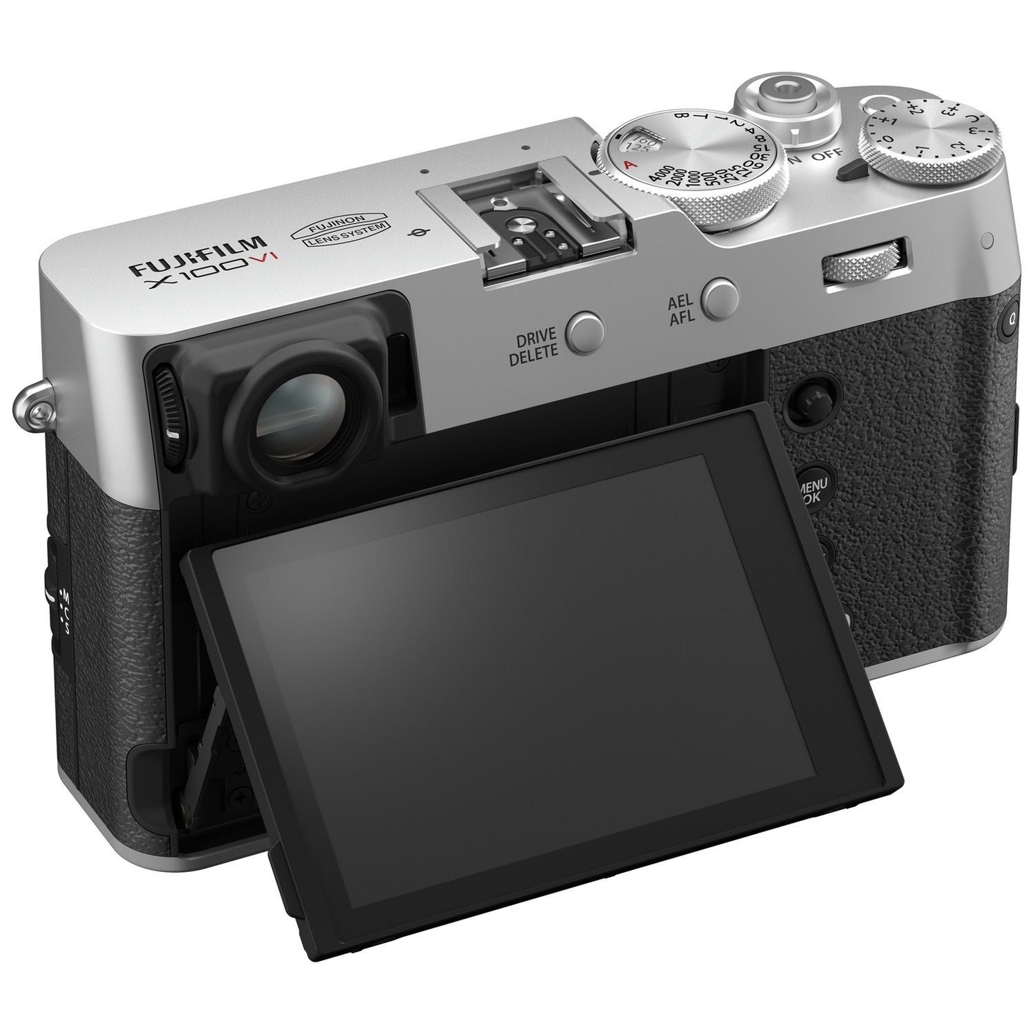 Fujifilm X100VI silver mirrorless camera with lens - British product