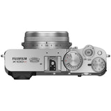 Fujifilm X100VI silver mirrorless camera with lens - British product