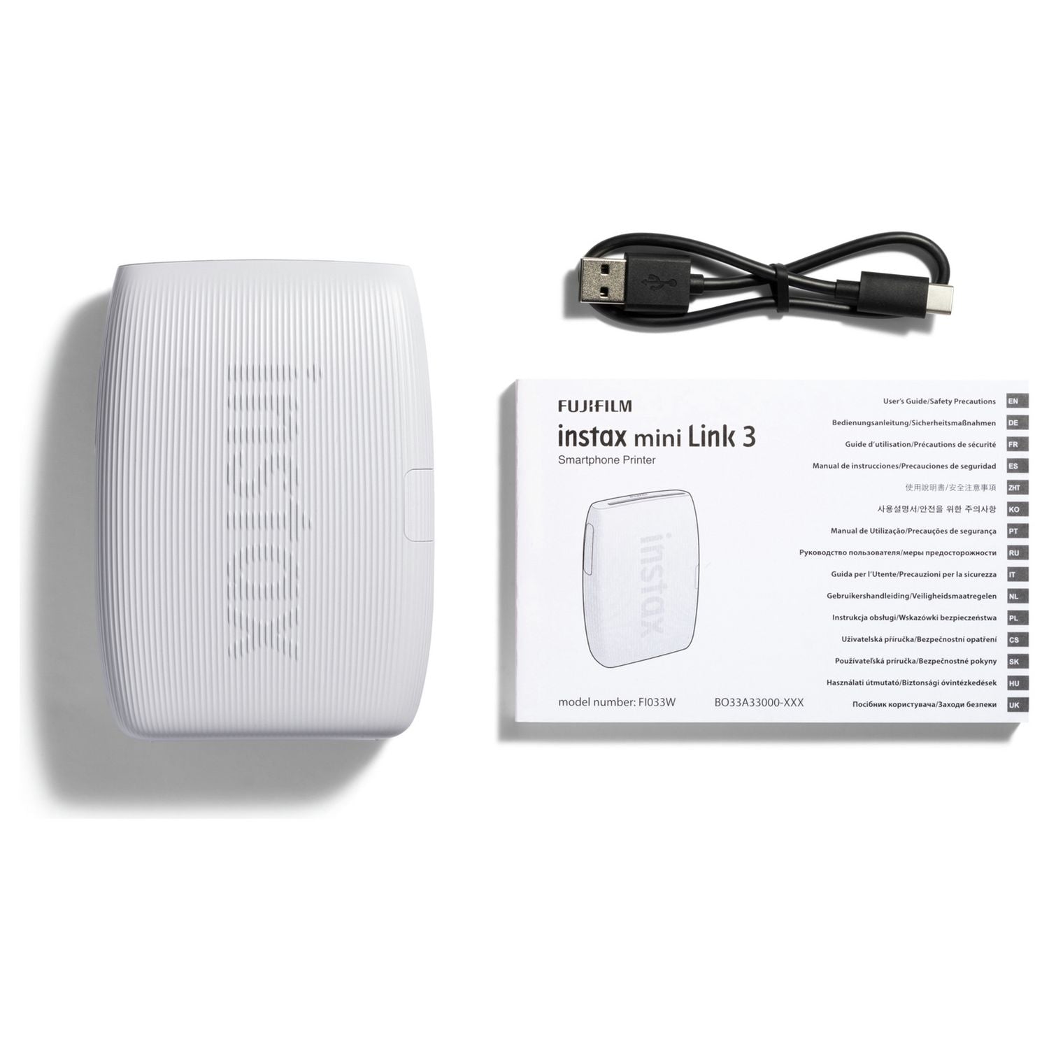 instax mini Link 3 smartphone printer Clay White, imported from the UK