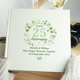 Personalised botanical anniversary photo album 22.5cm - British product