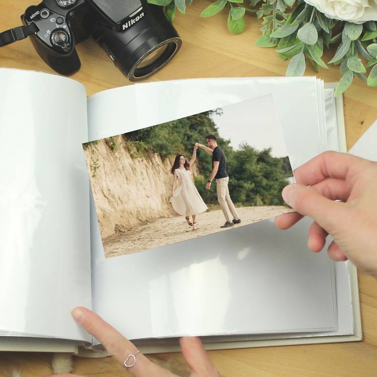 Personalised botanical anniversary photo album 22.5cm - British product