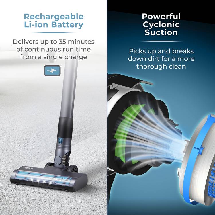 Tower VL60 NimbleVac cordless stick vacuum with HEPA filter - British product