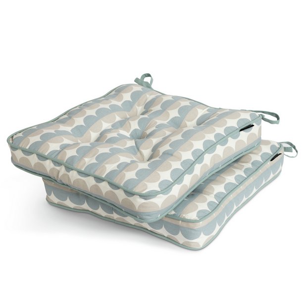 Habitat Circles seat cushions green pack of 2, imported from the UK