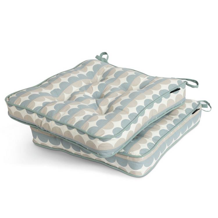 Habitat Circles seat cushions green pack of 2, imported from the UK