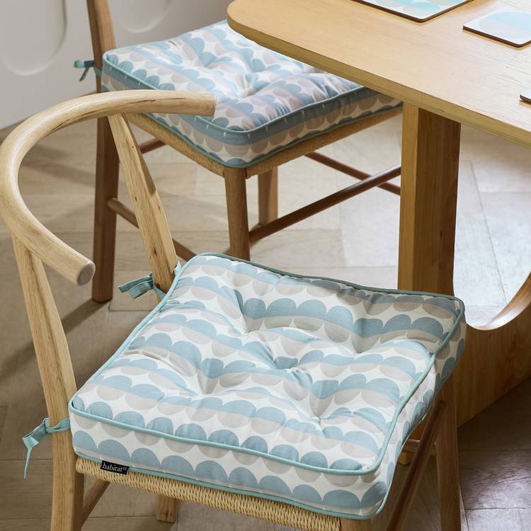 Habitat Circles seat cushions green pack of 2, imported from the UK