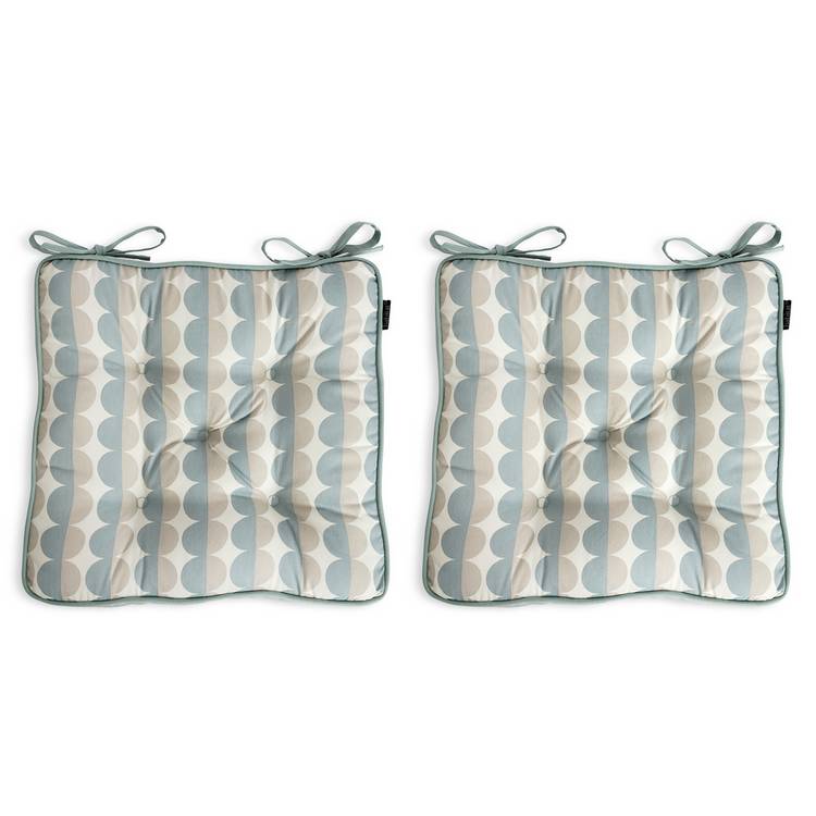 Habitat Circles seat cushions green pack of 2, imported from the UK