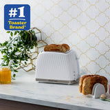 Russell Hobbs 2 slice plastic toaster in white, UK version