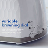 Russell Hobbs 2 slice plastic toaster in white, UK version