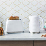 Russell Hobbs 2 slice plastic toaster in white, UK version