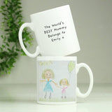 Personalised children's drawing photo mug 312ml (British brand)