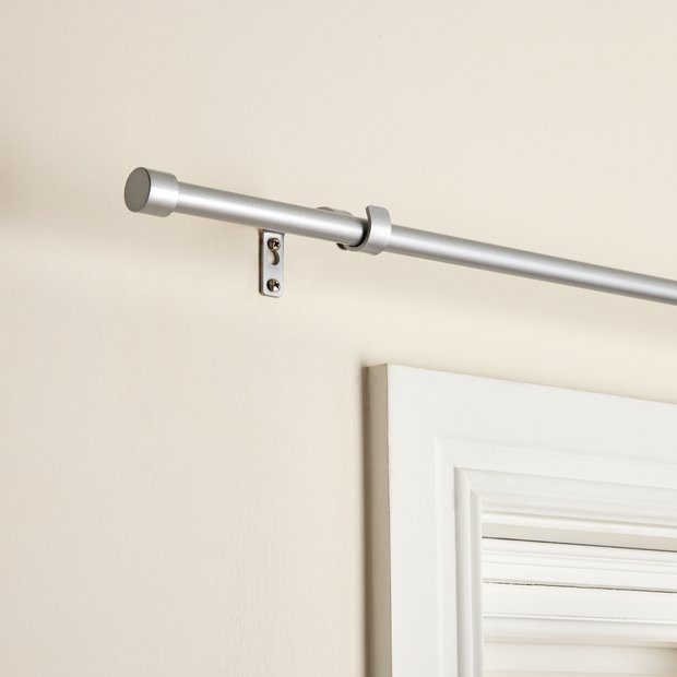 Argos Home silver extendable curtain pole 165-300cm - British product
