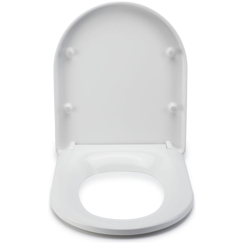 Croydex Eyre D-shaped toilet seat white - British product