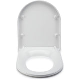 Croydex Eyre D-shaped toilet seat white - British product