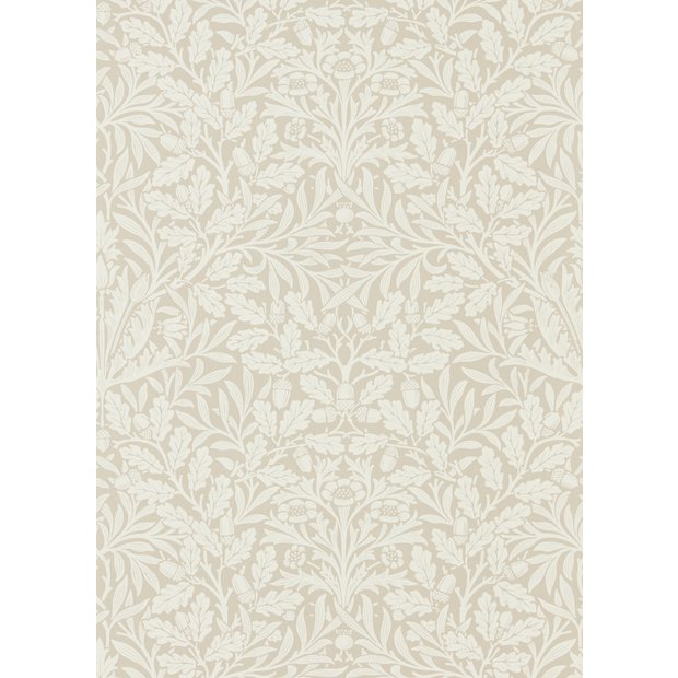 Morris & Co. acorn branches wallpaper neutral tones roll, imported from the UK