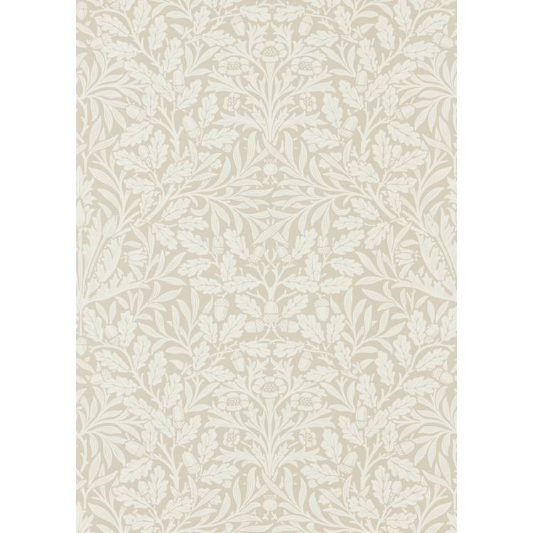 Morris & Co. acorn branches wallpaper neutral tones roll, imported from the UK