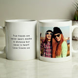 Personalised ceramic photo mug with text 312ml - British product