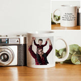 Personalised ceramic photo mug with text 312ml - British product