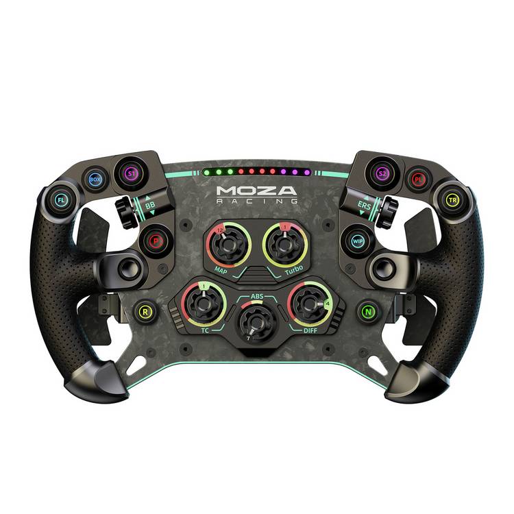 MOZA Racing GS V2P sim racing wheel with forged carbon fibre, UK version
