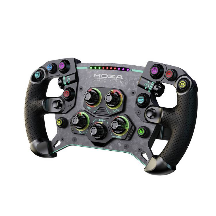 MOZA Racing GS V2P sim racing wheel with forged carbon fibre, UK version