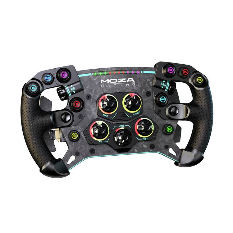 MOZA Racing GS V2P sim racing wheel with forged carbon fibre, UK version