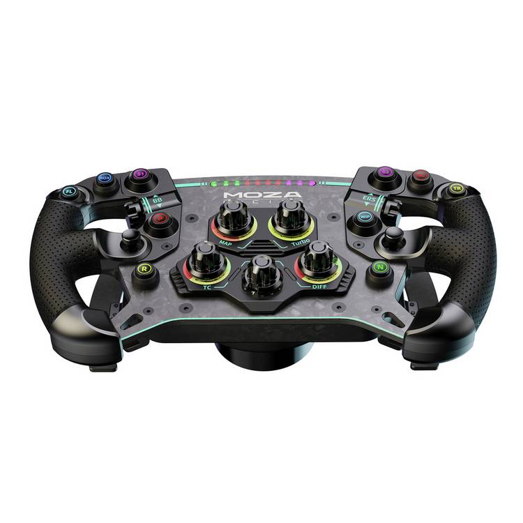 MOZA Racing GS V2P sim racing wheel with forged carbon fibre, UK version