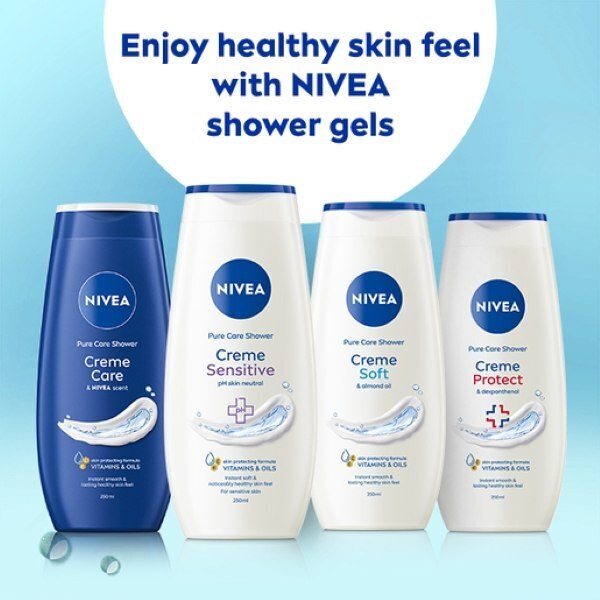 NIVEA Shower Cream Gel, Rich Moisture Sensitive, 250ml