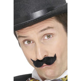 Smiffys Edwardian Tash black self-adhesive moustache - British product
