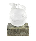 Lalique René Magritte Left Masked Apple sculpture, UK version