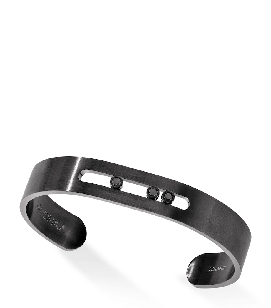 Messika Move titanium bangle with black diamonds 0.29ct, UK version