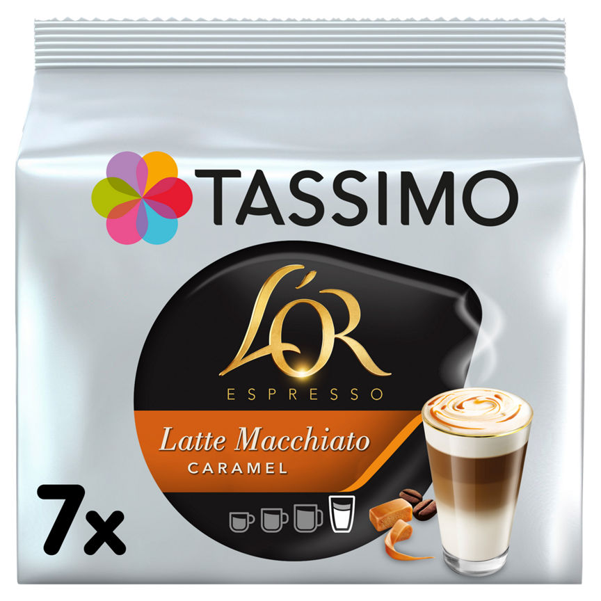 Tassimo L'OR Caramel Latte Macchiato Coffee Pods x 7 GOODS ASDA   