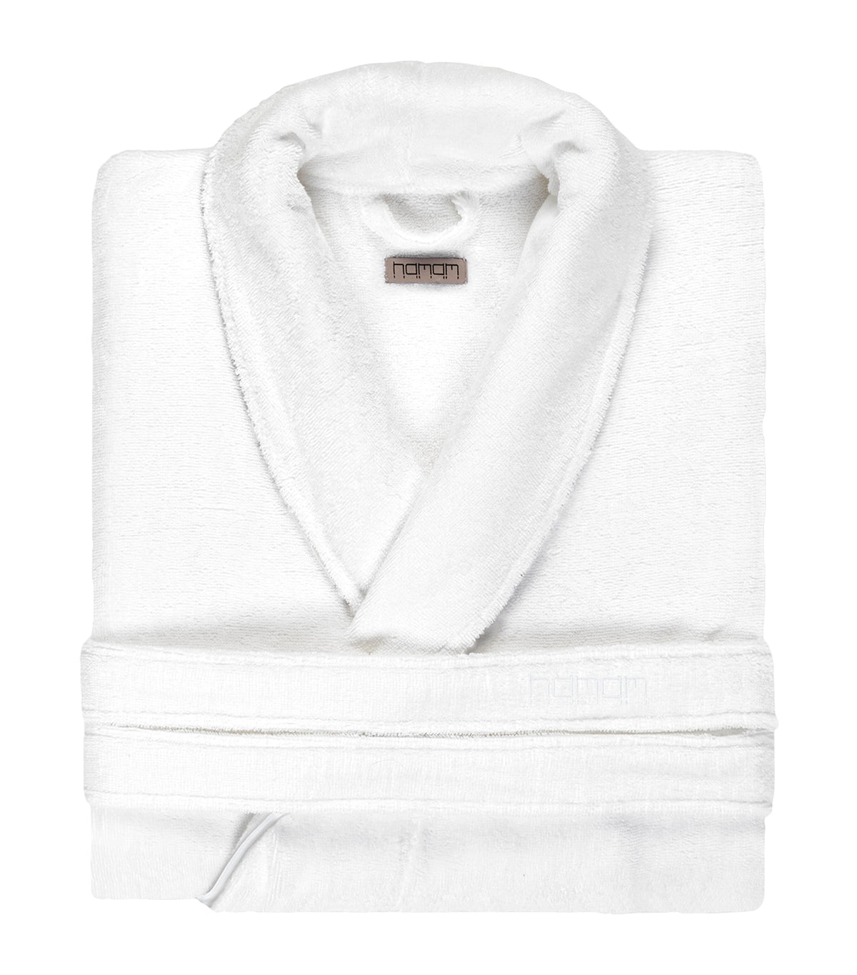 Cotton Terrycloth Bathrobe with Tie Fastening and Machine Washable