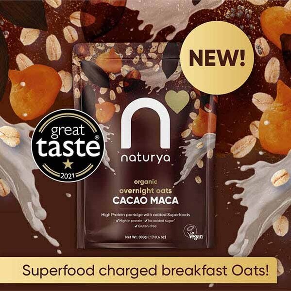 Naturya Cacao Maca Organic Overnight Breakfast Oats 300g GOODS Superdrug   