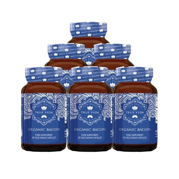 True Veda organic Bacopa Brahmi 20:1 extract 360 capsules, imported from the UK