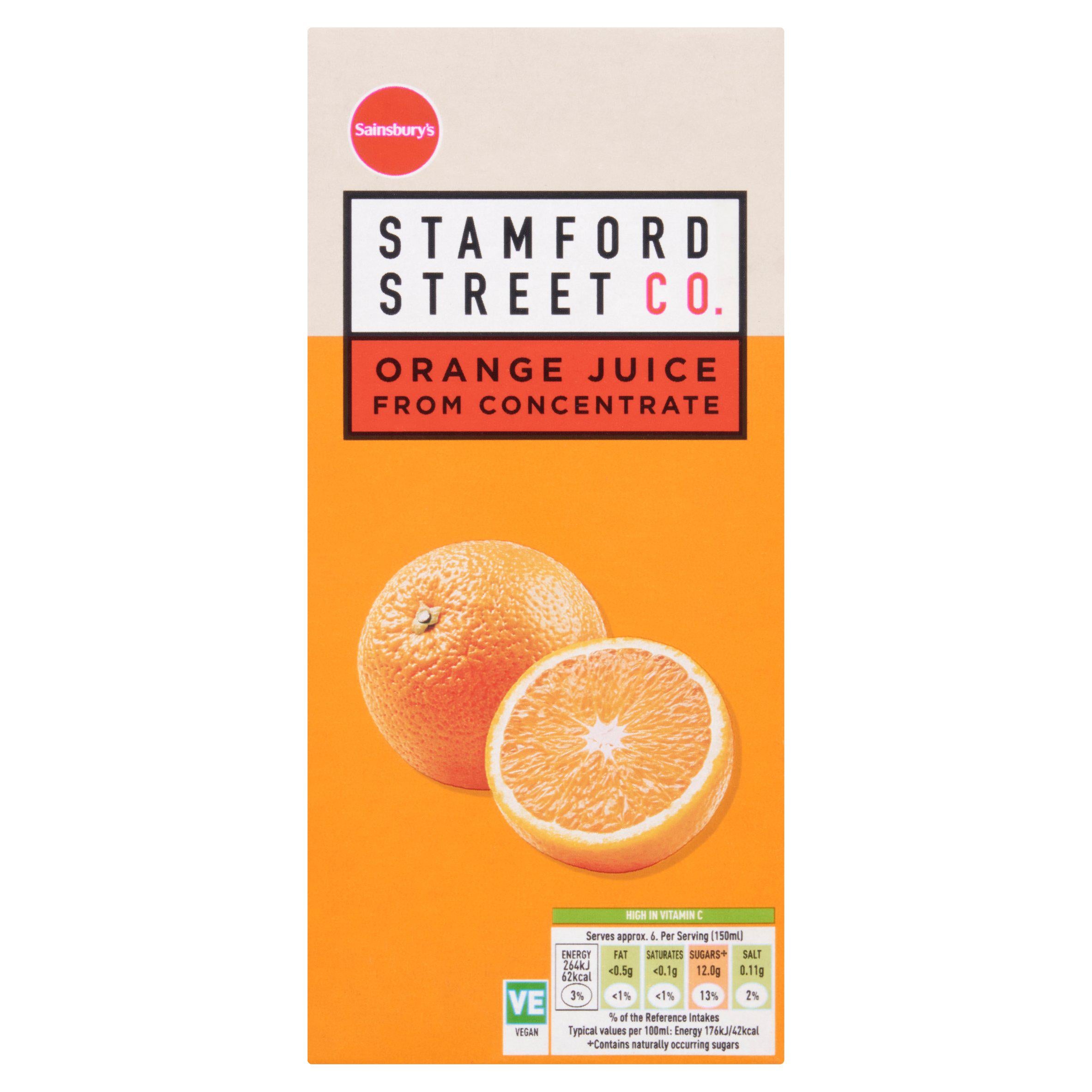 Stamford Street Co. Orange Juice from Concentrate 1L GOODS Sainsburys   